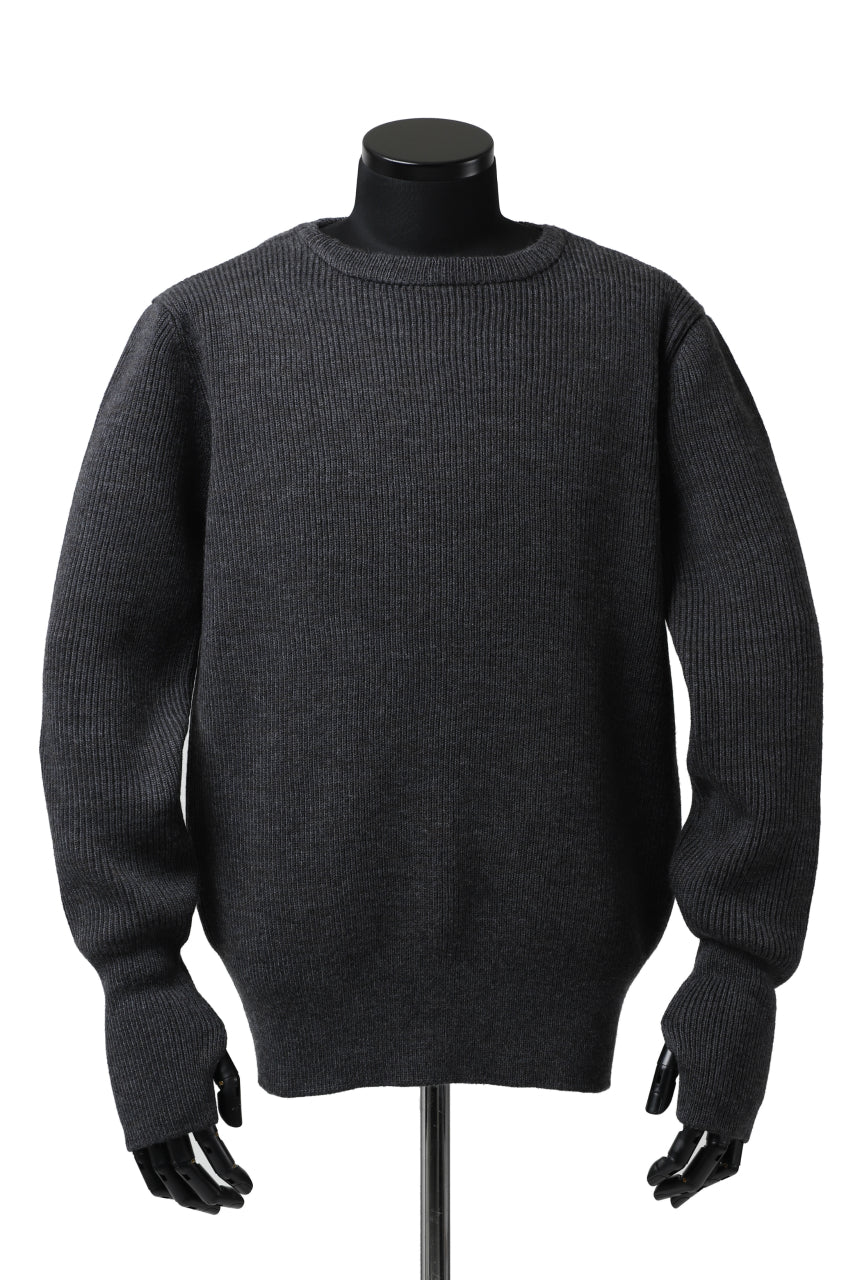 Load image into Gallery viewer, sus-sous fisherman boat neck sweater / W100 7G Full (DUST)