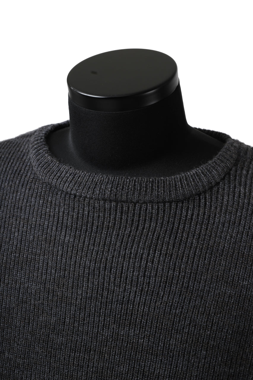 Load image into Gallery viewer, sus-sous fisherman boat neck sweater / W100 7G Full (DUST)
