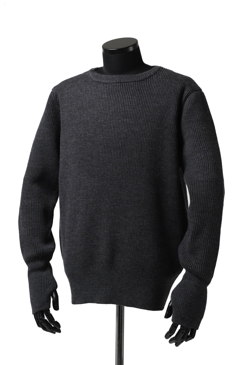 Load image into Gallery viewer, sus-sous fisherman boat neck sweater / W100 7G Full (DUST)
