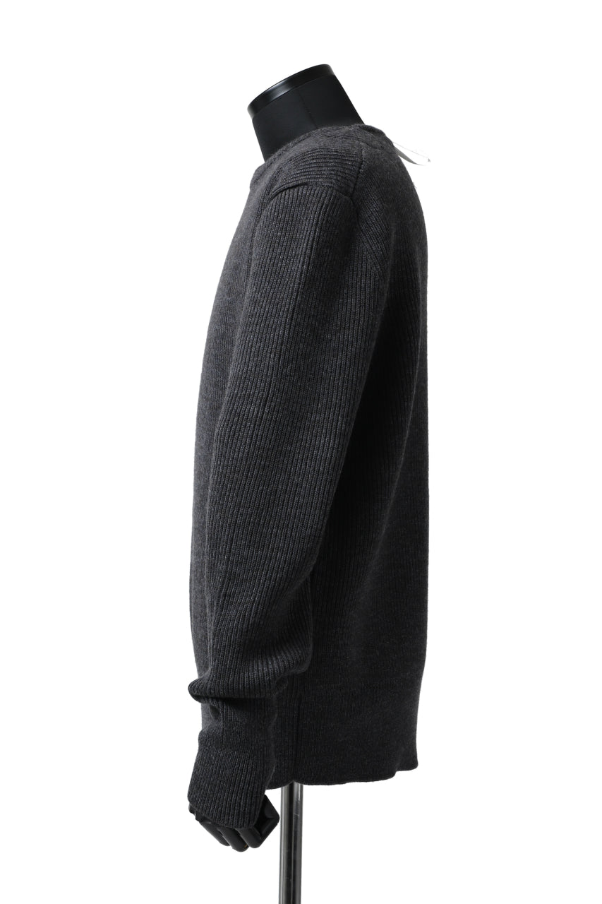 Load image into Gallery viewer, sus-sous fisherman boat neck sweater / W100 7G Full (DUST)