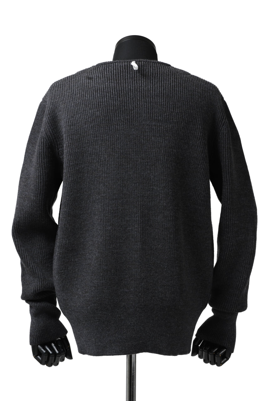 Load image into Gallery viewer, sus-sous fisherman boat neck sweater / W100 7G Full (DUST)
