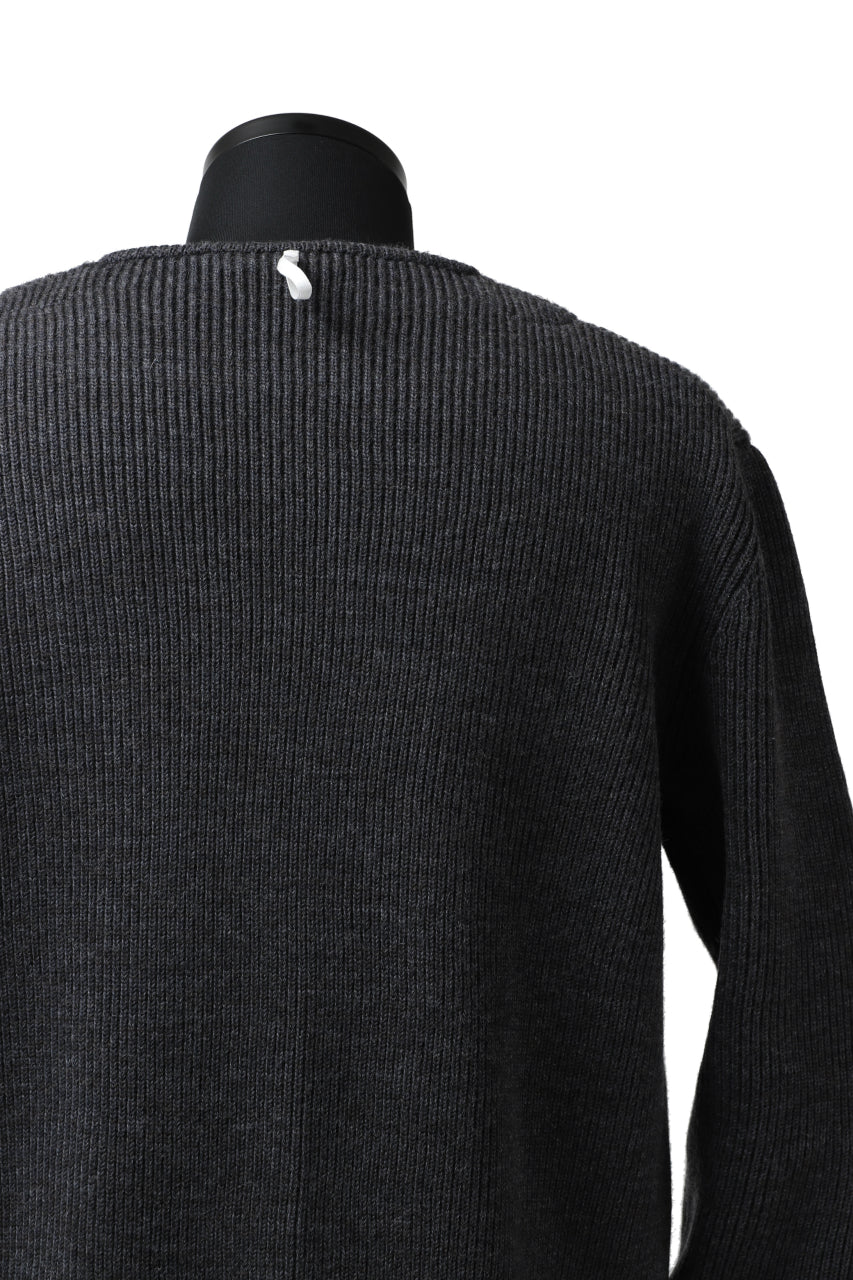 Load image into Gallery viewer, sus-sous fisherman boat neck sweater / W100 7G Full (DUST)