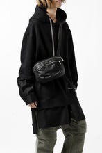 Load image into Gallery viewer, ISAMU KATAYAMA BACKLASH STRAP ZIP BAG / MONOCHROME LUXURY STEER (BLACK)