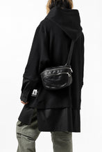 Load image into Gallery viewer, ISAMU KATAYAMA BACKLASH STRAP ZIP BAG / MONOCHROME LUXURY STEER (BLACK)