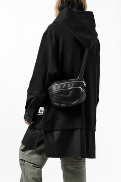 Load image into Gallery viewer, ISAMU KATAYAMA BACKLASH STRAP ZIP BAG / MONOCHROME LUXURY STEER (BLACK)