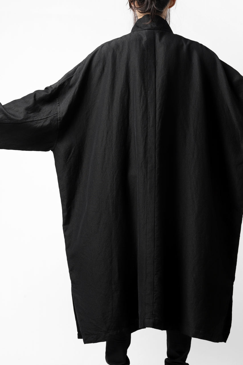 画像をギャラリービューアに読み込む, KLASICA CT30-REX BIG RECTANGLE COAT / SERGE WOOL&RAMIE (IRON)
