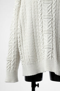 画像をギャラリービューアに読み込む, D-VEC WarmdArt® HIGH-NECKED FISHERMANS KNIT (SHELL WHITE)