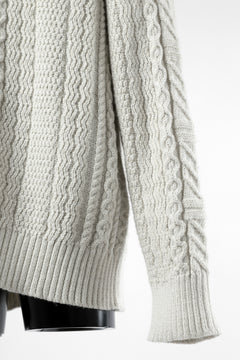 画像をギャラリービューアに読み込む, D-VEC WarmdArt® HIGH-NECKED FISHERMANS KNIT (SHELL WHITE)