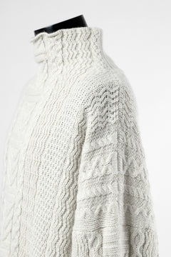 画像をギャラリービューアに読み込む, D-VEC WarmdArt® HIGH-NECKED FISHERMANS KNIT (SHELL WHITE)