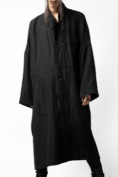 画像をギャラリービューアに読み込む, KLASICA CT30-REX BIG RECTANGLE COAT / SERGE WOOL&RAMIE (IRON)