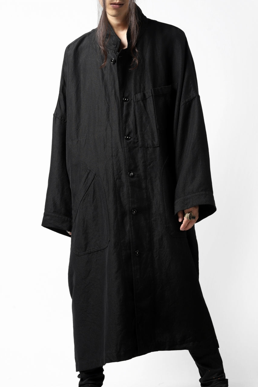 画像をギャラリービューアに読み込む, KLASICA CT30-REX BIG RECTANGLE COAT / SERGE WOOL&RAMIE (IRON)
