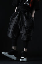 画像をギャラリービューアに読み込む, mastermind JAPAN STRIPED SHORT PANTS / PILE JERSEY (BLACK x GREY)