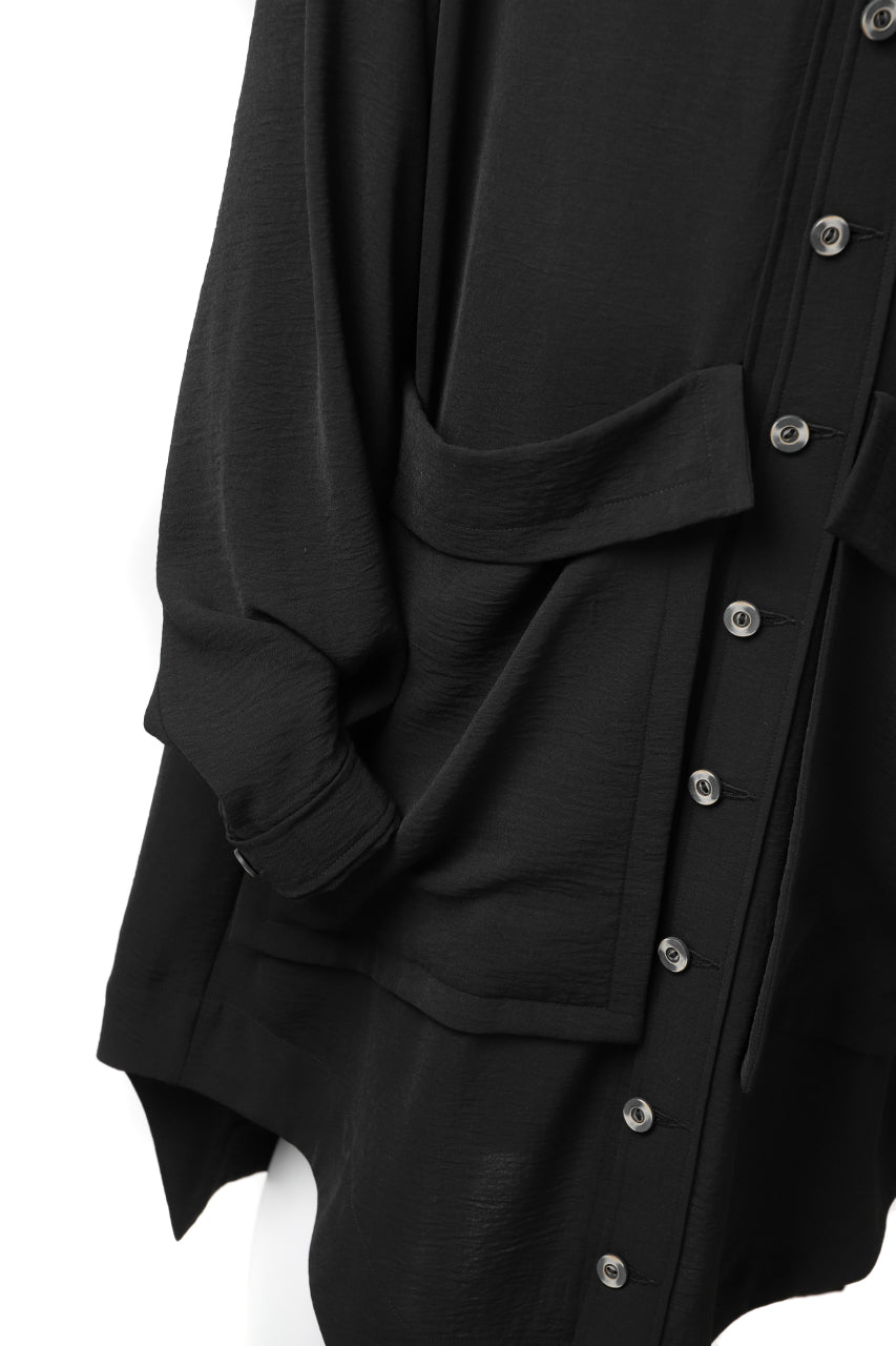 画像をギャラリービューアに読み込む, SOSNOVSKA FLYING DOWN SHIRT COAT (BLACK)