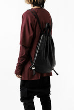 Load image into Gallery viewer, ISAMU KATAYAMA BACKLASH DRAWSTRING BACKPACK / MONOCHROME LUXURY STEER (BLACK)