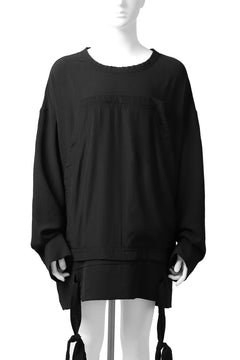画像をギャラリービューアに読み込む, SOSNOVSKA WIDE SHIRTED LONG SLEEVE TOP (BLACK)
