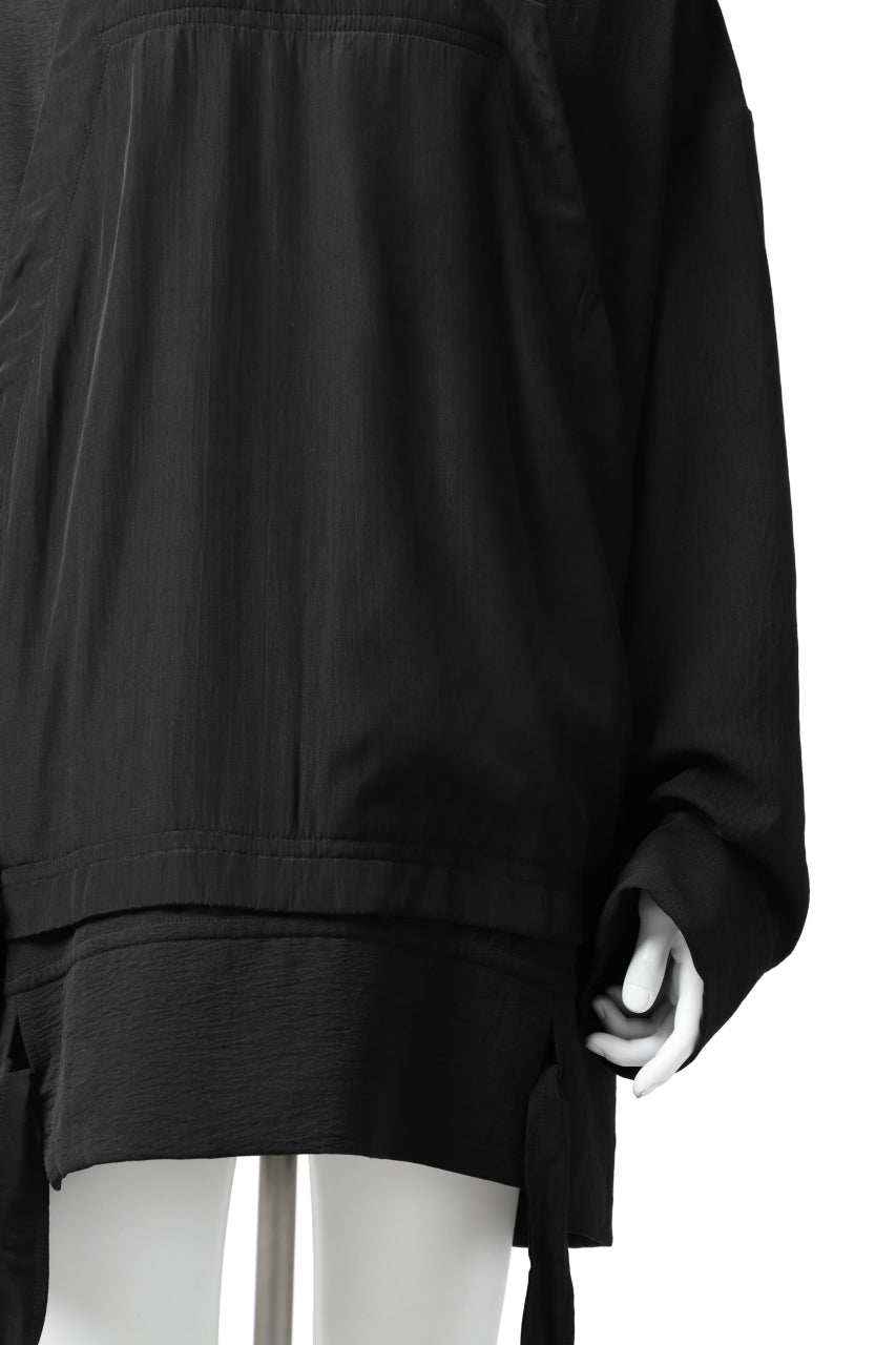 画像をギャラリービューアに読み込む, SOSNOVSKA WIDE SHIRTED LONG SLEEVE TOP (BLACK)