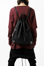 Load image into Gallery viewer, ISAMU KATAYAMA BACKLASH DRAWSTRING BACKPACK / MONOCHROME LUXURY STEER (BLACK)