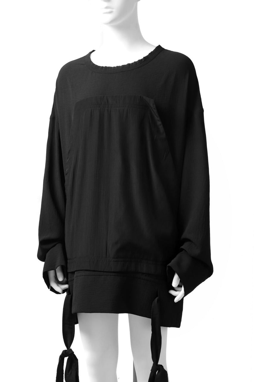 画像をギャラリービューアに読み込む, SOSNOVSKA WIDE SHIRTED LONG SLEEVE TOP (BLACK)