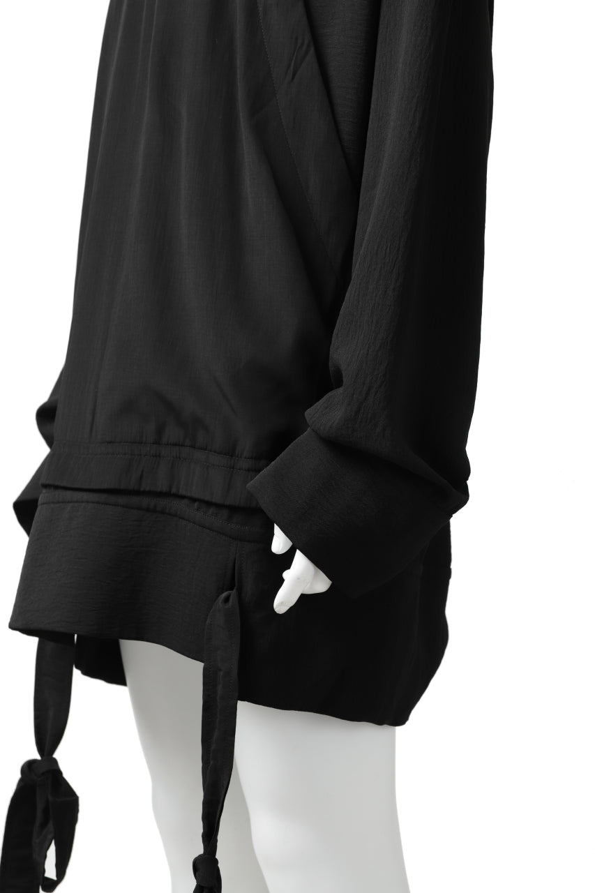 画像をギャラリービューアに読み込む, SOSNOVSKA WIDE SHIRTED LONG SLEEVE TOP (BLACK)