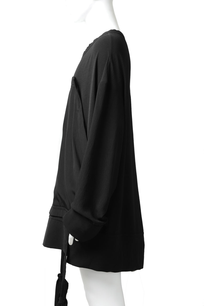 画像をギャラリービューアに読み込む, SOSNOVSKA WIDE SHIRTED LONG SLEEVE TOP (BLACK)