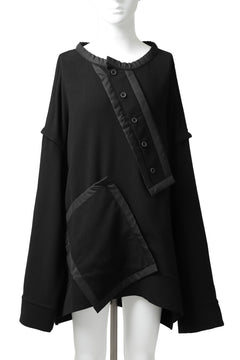 画像をギャラリービューアに読み込む, SOSNOVSKA COLLAPSED PLANK SHIRT-PULLOVER (BLACK)