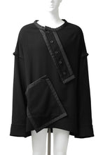 画像をギャラリービューアに読み込む, SOSNOVSKA COLLAPSED PLANK SHIRT-PULLOVER (BLACK)