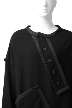 画像をギャラリービューアに読み込む, SOSNOVSKA COLLAPSED PLANK SHIRT-PULLOVER (BLACK)