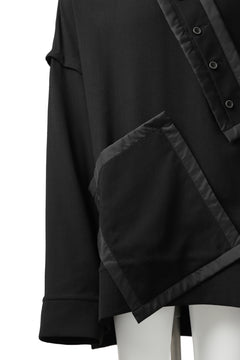 画像をギャラリービューアに読み込む, SOSNOVSKA COLLAPSED PLANK SHIRT-PULLOVER (BLACK)