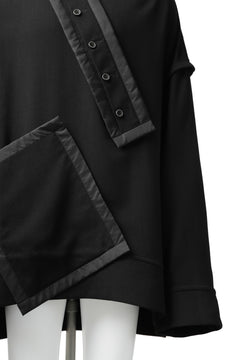 画像をギャラリービューアに読み込む, SOSNOVSKA COLLAPSED PLANK SHIRT-PULLOVER (BLACK)