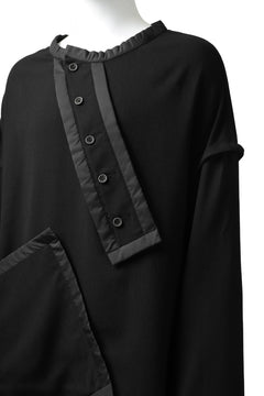 画像をギャラリービューアに読み込む, SOSNOVSKA COLLAPSED PLANK SHIRT-PULLOVER (BLACK)