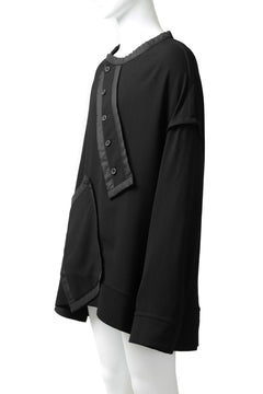画像をギャラリービューアに読み込む, SOSNOVSKA COLLAPSED PLANK SHIRT-PULLOVER (BLACK)