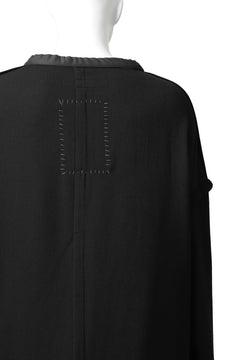 画像をギャラリービューアに読み込む, SOSNOVSKA COLLAPSED PLANK SHIRT-PULLOVER (BLACK)