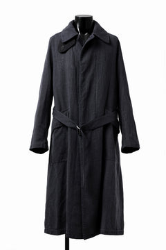 Load image into Gallery viewer, ISAMU KATAYAMA BACKLASH OVER COAT / GARMENT NATURAL DYED WOVEN + ELECTRIC HEATING LINER (INDIGO)