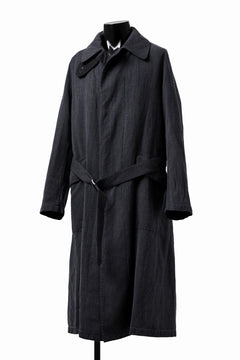 Load image into Gallery viewer, ISAMU KATAYAMA BACKLASH OVER COAT / GARMENT NATURAL DYED WOVEN + ELECTRIC HEATING LINER (INDIGO)
