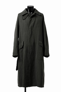 Load image into Gallery viewer, ISAMU KATAYAMA BACKLASH OVER COAT / GARMENT NATURAL DYED WOVEN + ELECTRIC HEATING LINER (LEAF)