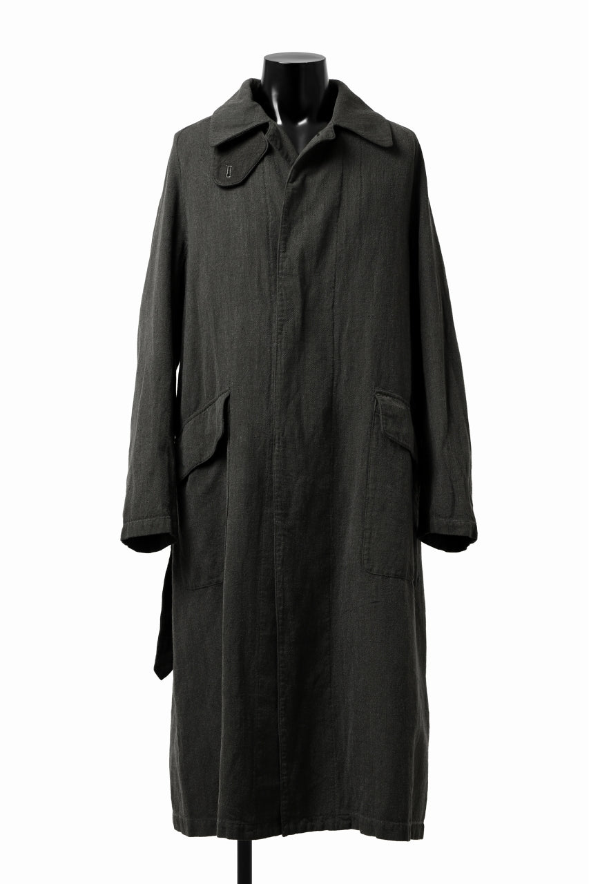 Load image into Gallery viewer, ISAMU KATAYAMA BACKLASH OVER COAT / GARMENT NATURAL DYED WOVEN + ELECTRIC HEATING LINER (LEAF)