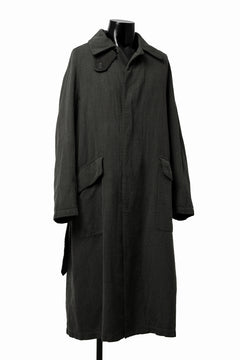 Load image into Gallery viewer, ISAMU KATAYAMA BACKLASH OVER COAT / GARMENT NATURAL DYED WOVEN + ELECTRIC HEATING LINER (LEAF)