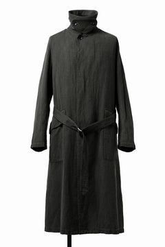 Load image into Gallery viewer, ISAMU KATAYAMA BACKLASH OVER COAT / GARMENT NATURAL DYED WOVEN + ELECTRIC HEATING LINER (LEAF)