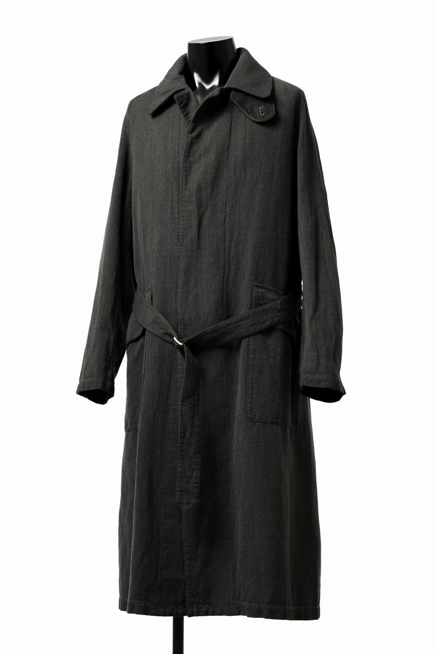 Load image into Gallery viewer, ISAMU KATAYAMA BACKLASH OVER COAT / GARMENT NATURAL DYED WOVEN + ELECTRIC HEATING LINER (LEAF)