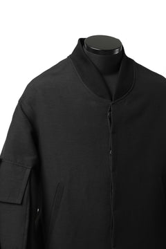 画像をギャラリービューアに読み込む, SOSNOVSKA exclusive WIDE PATCH POCKET BOMBER JACKET (BLACK)