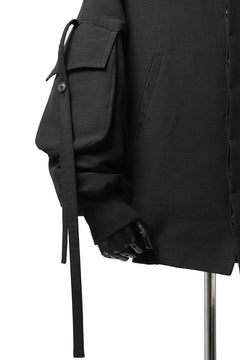 画像をギャラリービューアに読み込む, SOSNOVSKA exclusive WIDE PATCH POCKET BOMBER JACKET (BLACK)