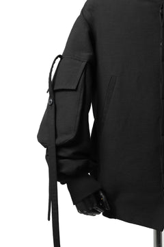 画像をギャラリービューアに読み込む, SOSNOVSKA exclusive WIDE PATCH POCKET BOMBER JACKET (BLACK)
