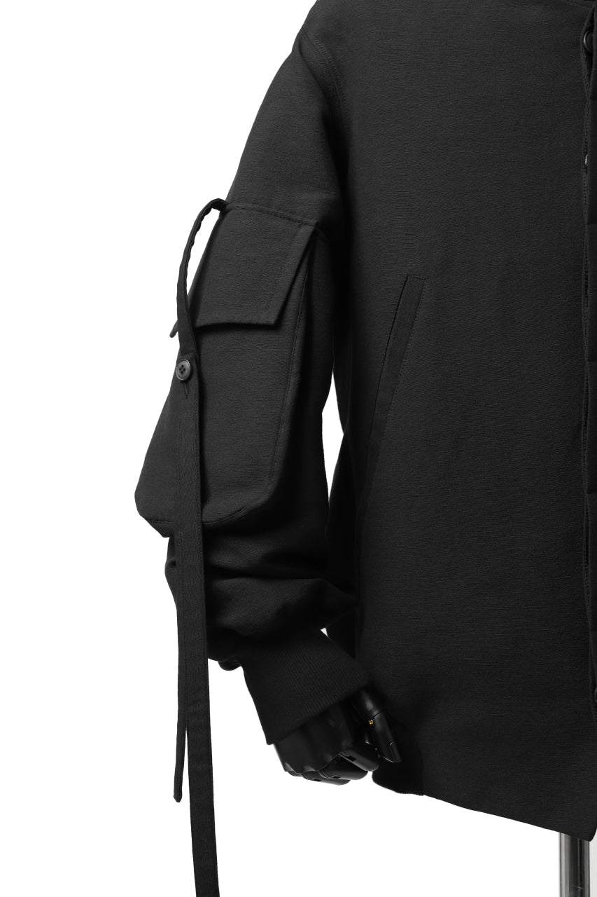 画像をギャラリービューアに読み込む, SOSNOVSKA exclusive WIDE PATCH POCKET BOMBER JACKET (BLACK)
