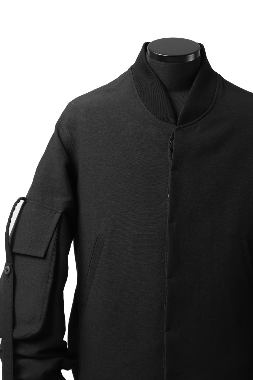 画像をギャラリービューアに読み込む, SOSNOVSKA exclusive WIDE PATCH POCKET BOMBER JACKET (BLACK)