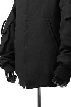 画像をギャラリービューアに読み込む, SOSNOVSKA exclusive WIDE PATCH POCKET BOMBER JACKET (BLACK)