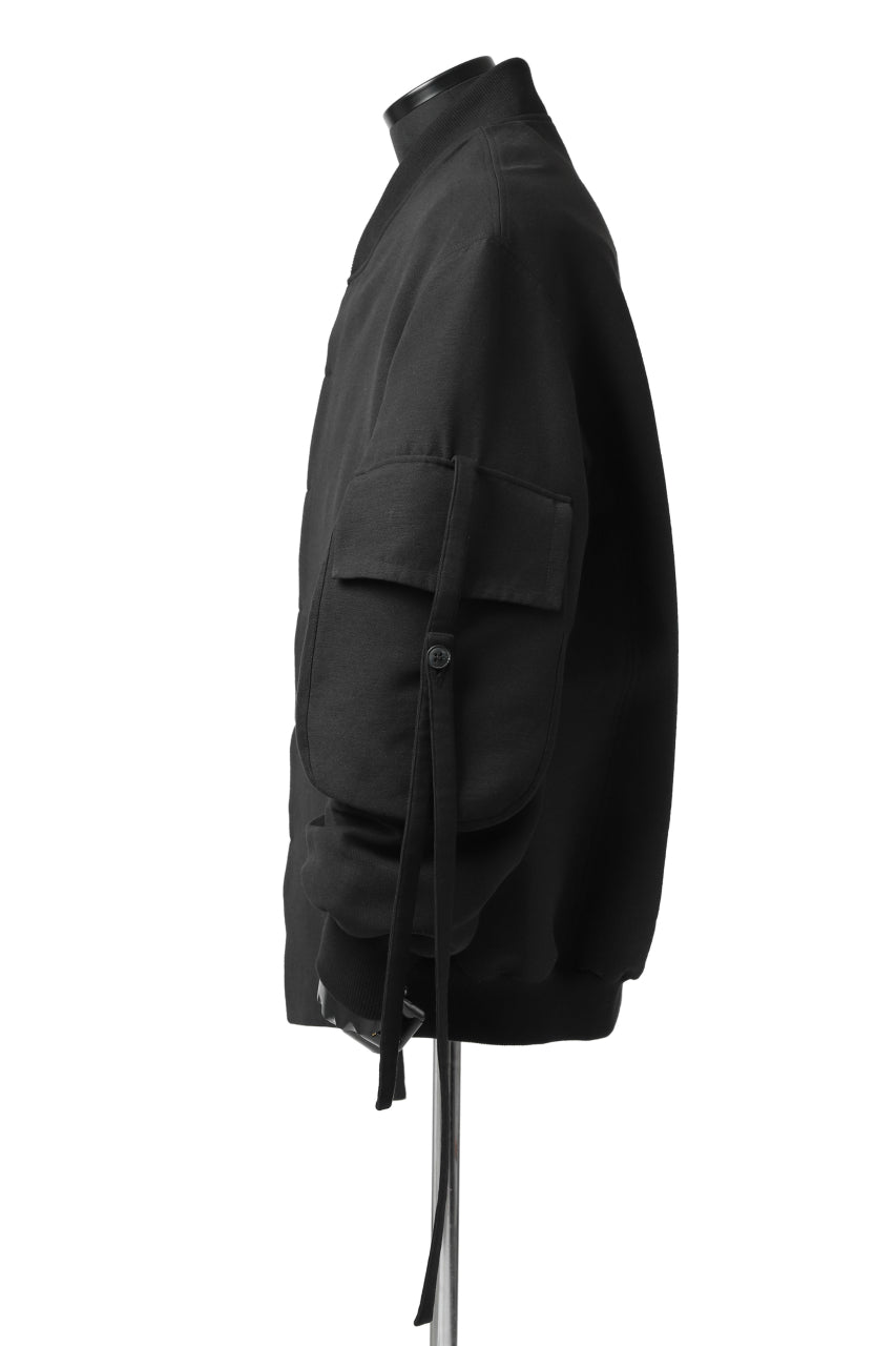 画像をギャラリービューアに読み込む, SOSNOVSKA exclusive WIDE PATCH POCKET BOMBER JACKET (BLACK)
