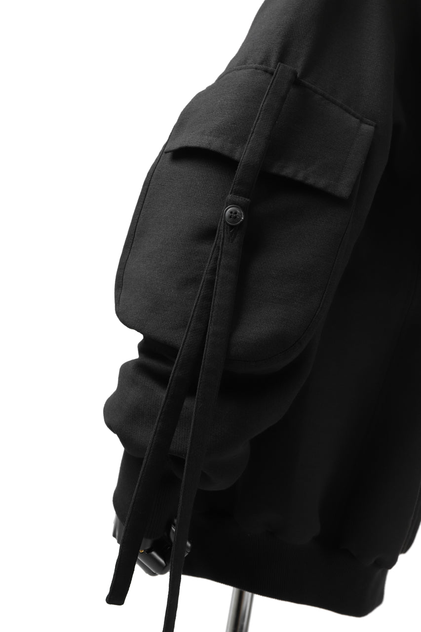 画像をギャラリービューアに読み込む, SOSNOVSKA exclusive WIDE PATCH POCKET BOMBER JACKET (BLACK)