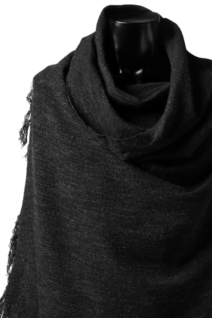 Load image into Gallery viewer, blackcrow stole wo/co/ny woven (MIX BLACK)