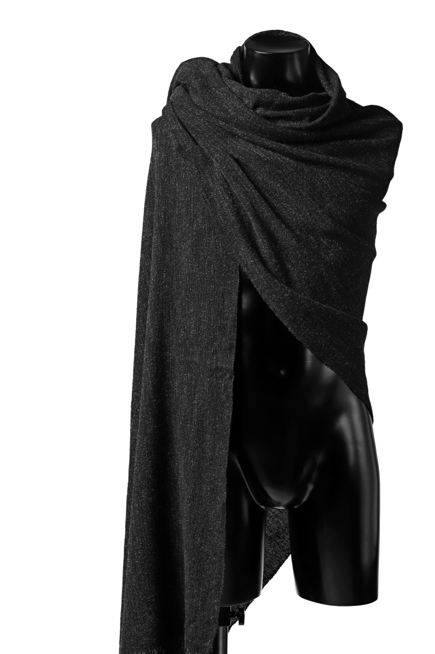 Load image into Gallery viewer, blackcrow stole wo/co/ny woven (MIX BLACK)