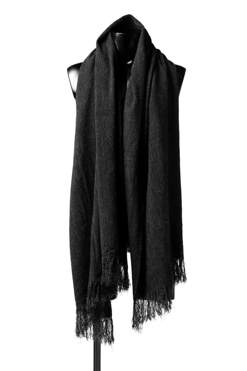 Load image into Gallery viewer, blackcrow stole wo/co/ny woven (MIX BLACK)